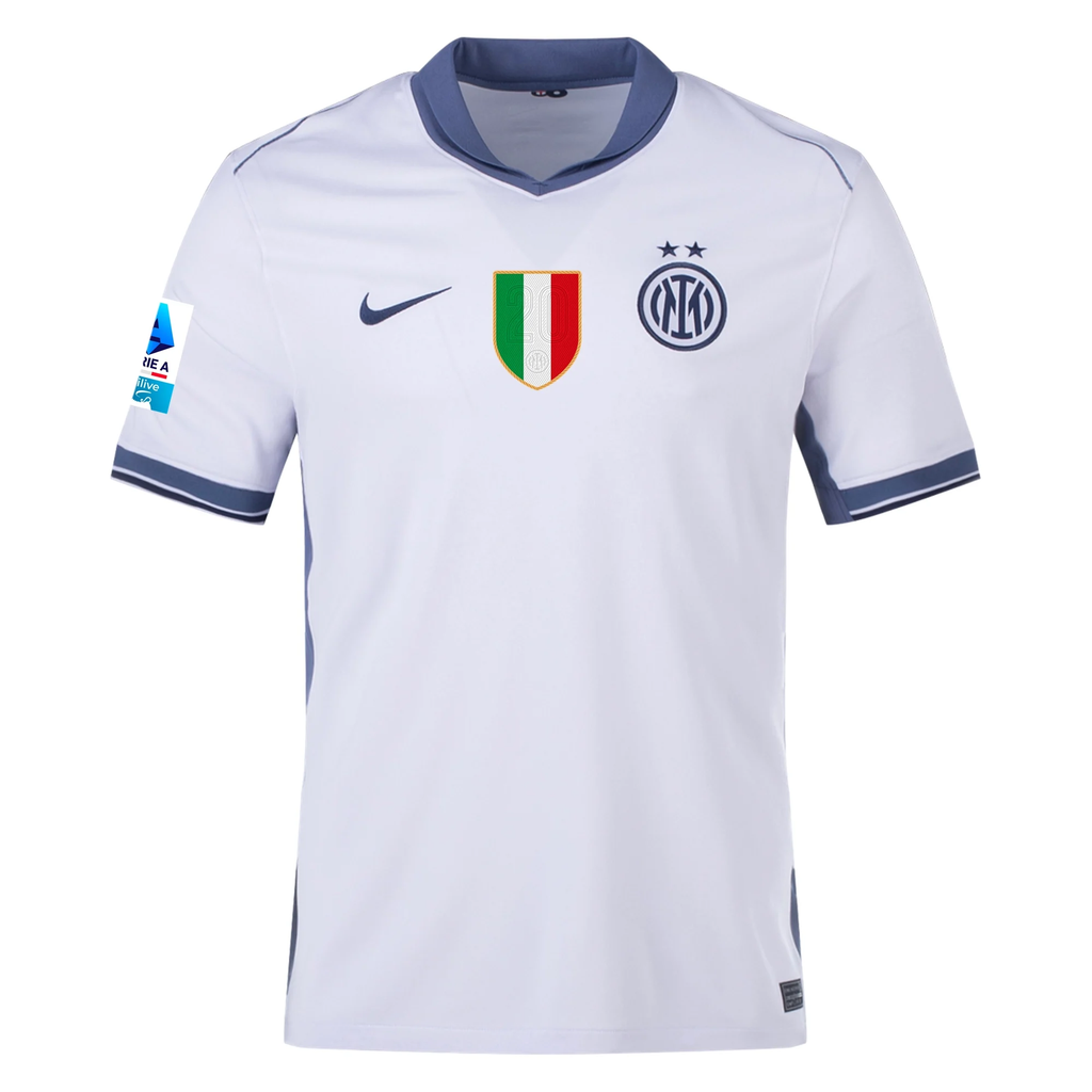 Nike Inter Milan Mehdi Taremi Away Jersey w/ Serie A + Scudetto Patch 24/25 (Summit White/Iris Whisper)