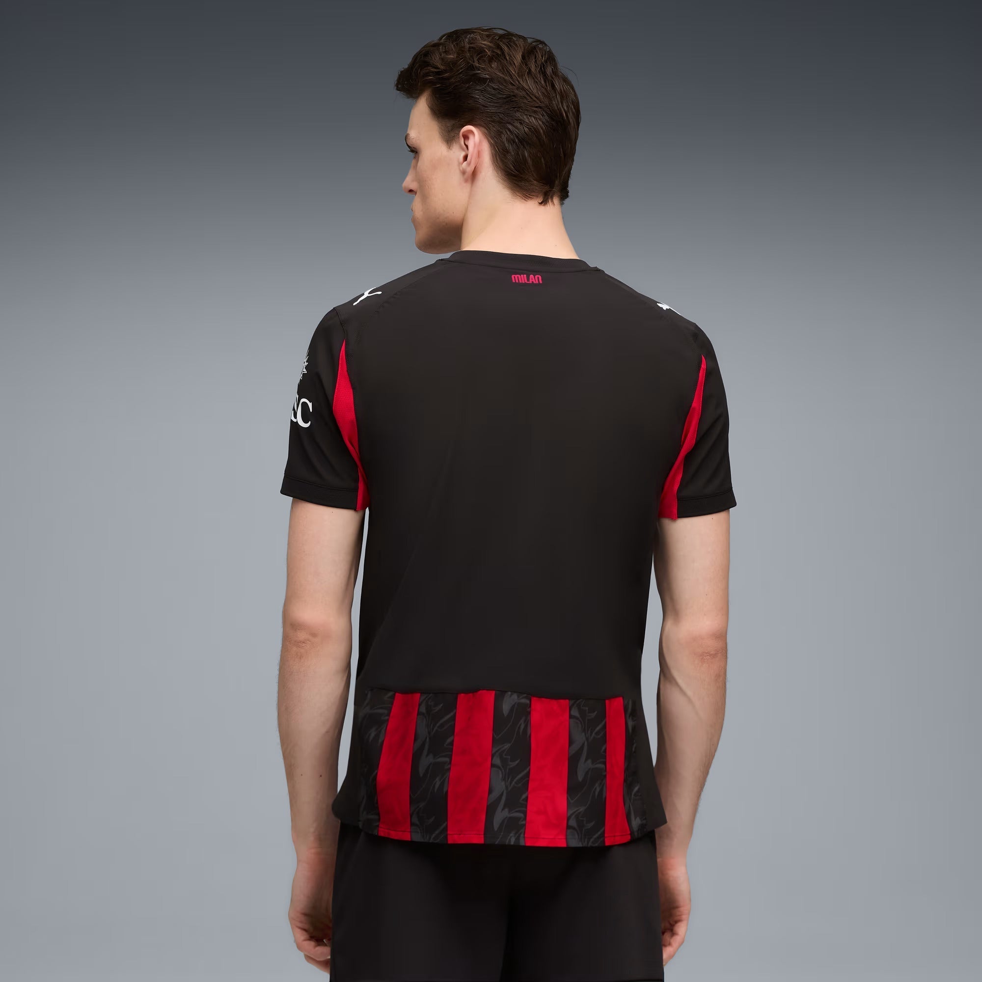 Puma Pavlovic Men's AC Milan Authentic Home Jersey 25/26 w/ Seria A Patch (Red/Black) (Copy)