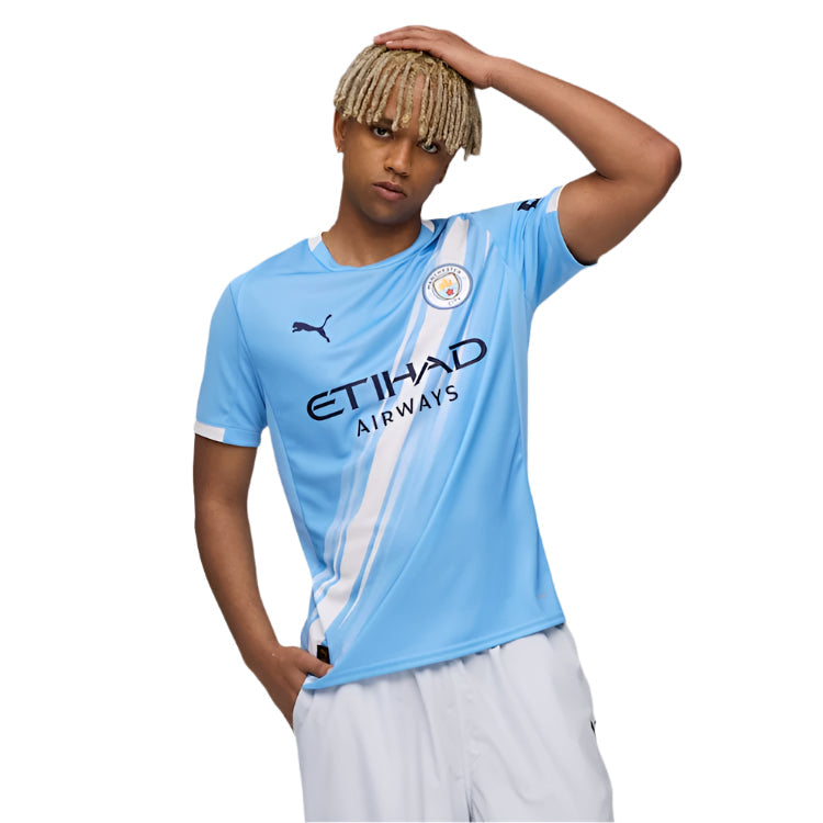 Puma Stefan Ortega Moreno Manchester City Home Jersey 25/26 w/ EPL + Sponsor Patch (Team Light Blue/Puma White)