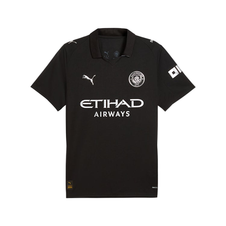 Puma Bobb Men's Manchester City Away Jersey 25/26 w/ NRFR + EPL Patches (Puma Black)