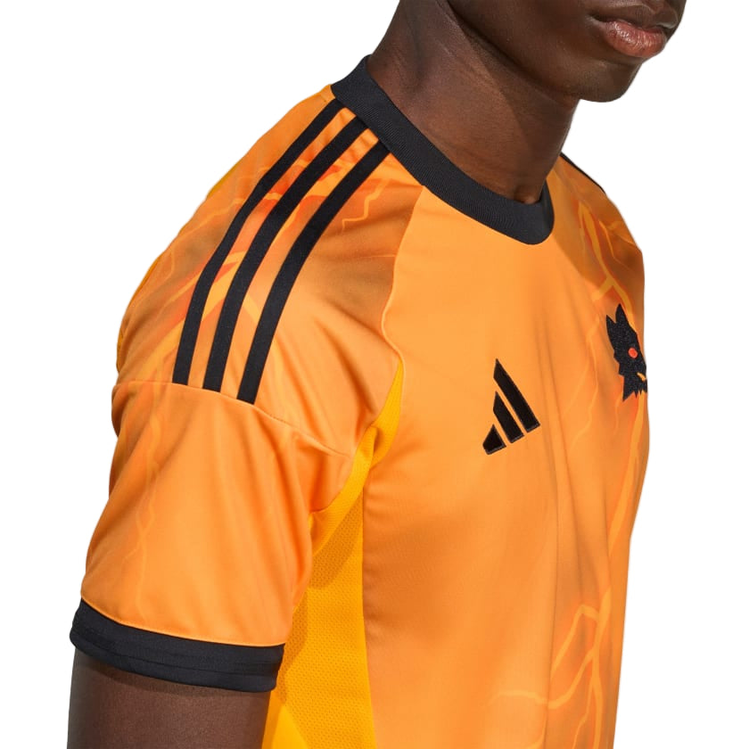 adidas Roma Mario Hermoso Away Jersey w/ Europa League Patches 25/26 (Orange/Black)