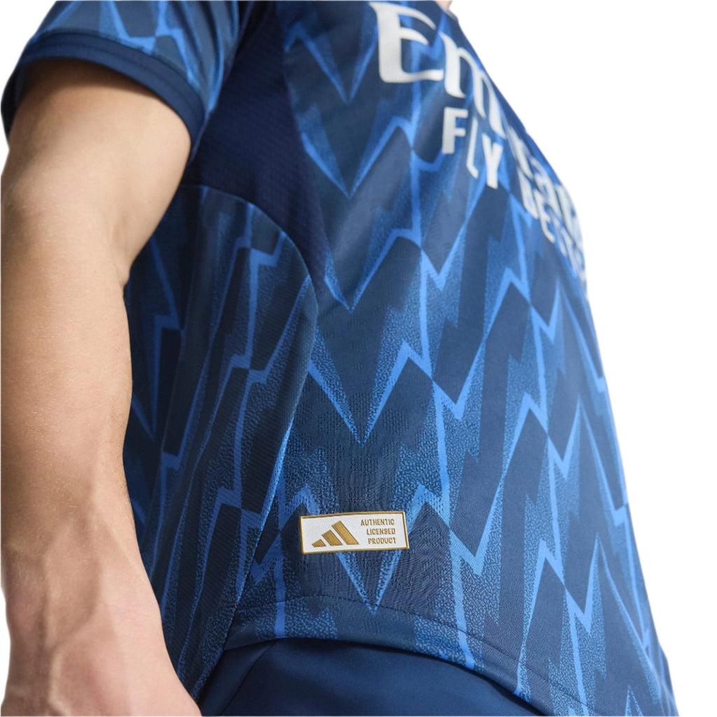 adidas Arsenal Authentic Bukayo Saka Away Jersey w/ EPL + No Room For Racism 25/26 (Indigo/Silver)