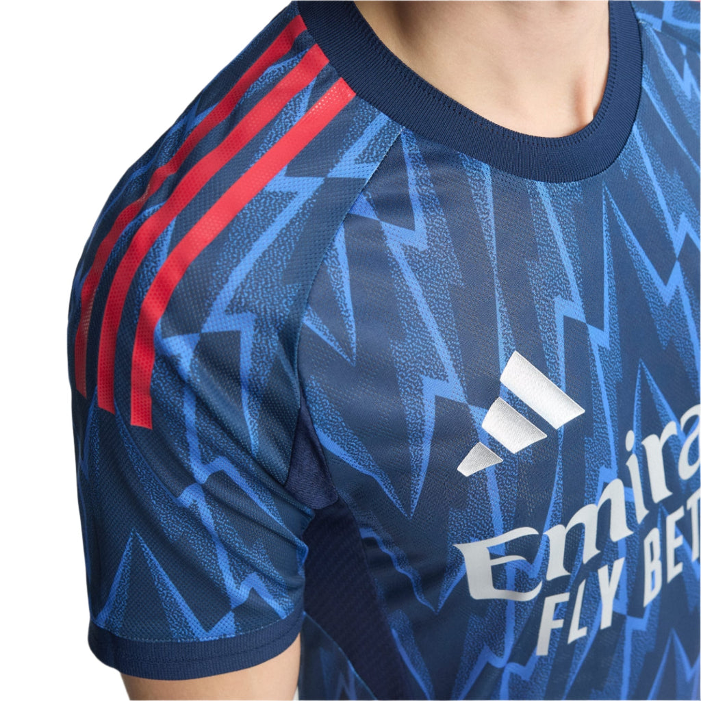 adidas Arsenal Authentic Gabriel Martinelli Away Jersey w/ EPL + No Room For Racism 25/26 (Indigo/Silver)