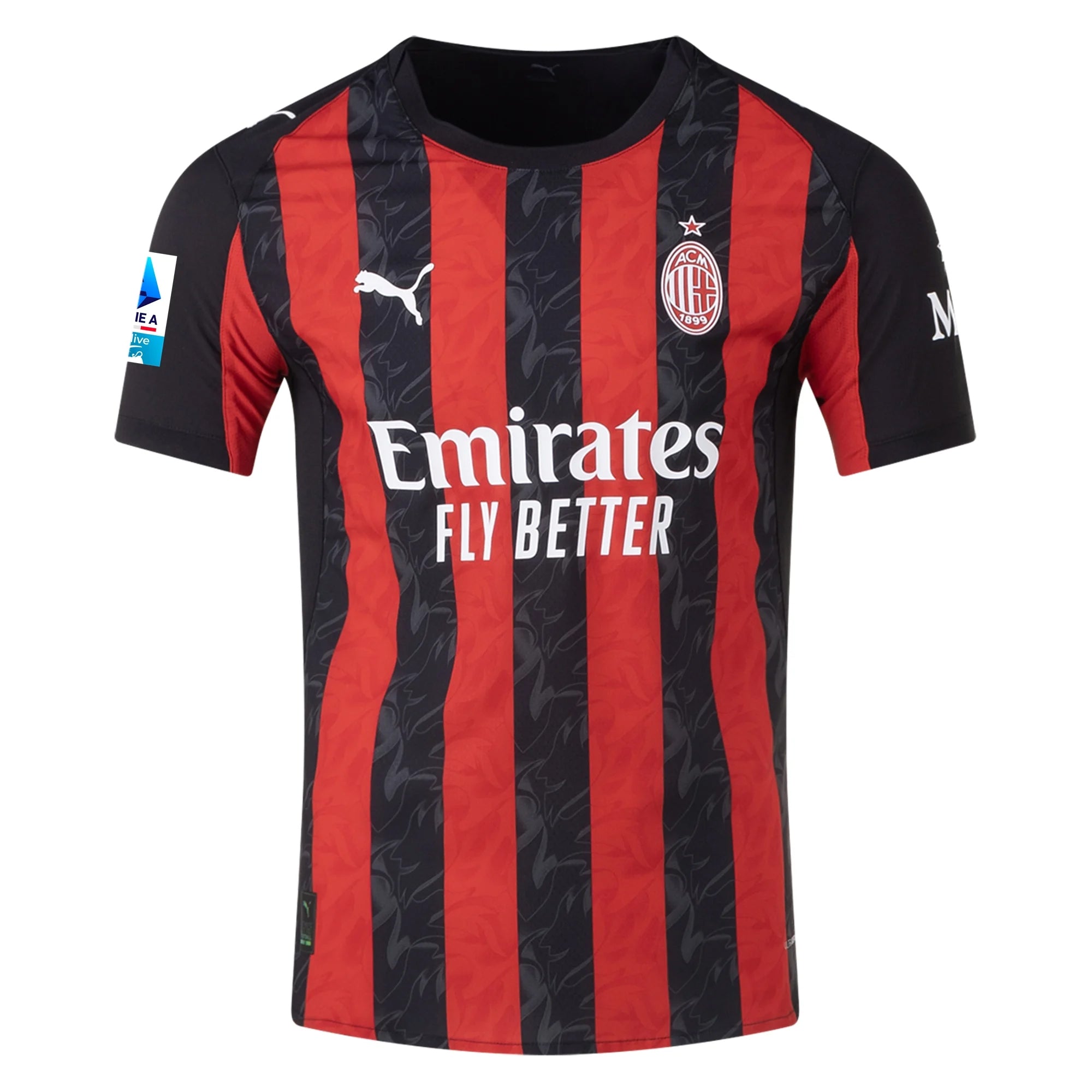Puma Luka Modric Men's AC Milan Authentic Home Jersey 25/26 w/ Seria A Patch (Red/Black)