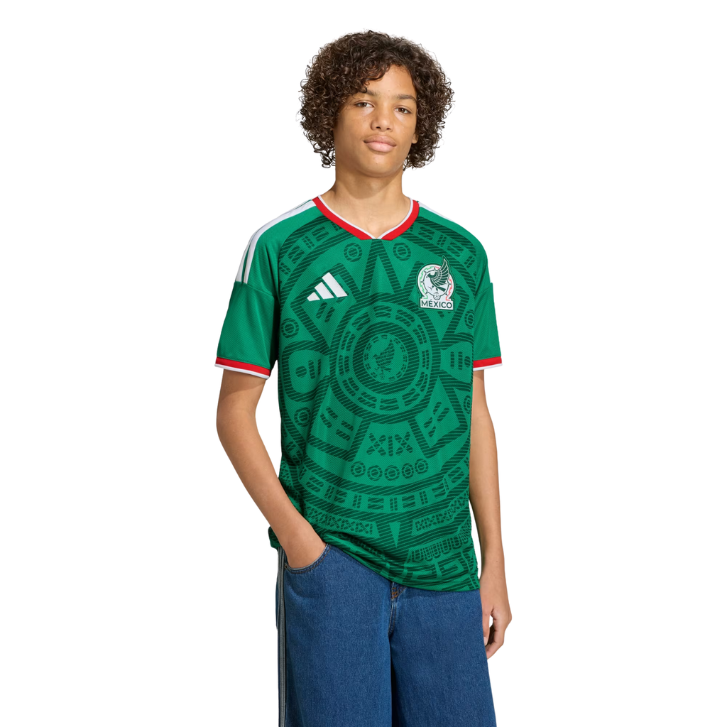 adidas Youth Mexico 2026 Home World Cup Jersey (Bold Green)