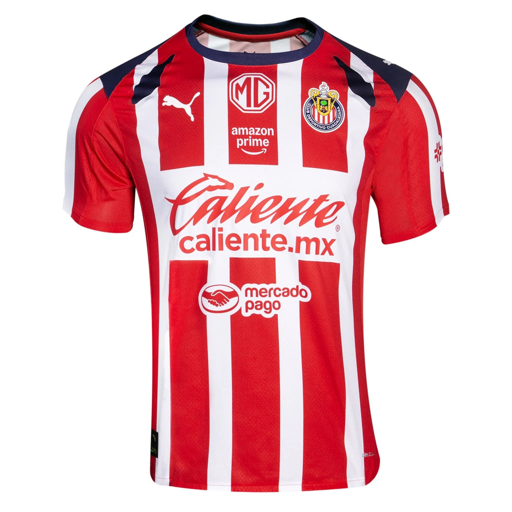 Puma Alan Pulido Men's Chivas De Guadalajara Home Jersey 25/26 (Puma Red/White)