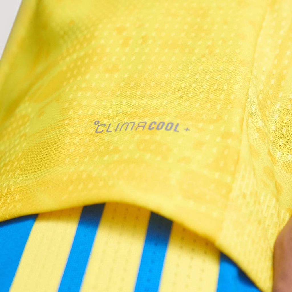 adidas Men's Machado Colombia 2026 Authentic Home Jersey (Impact Yellow)