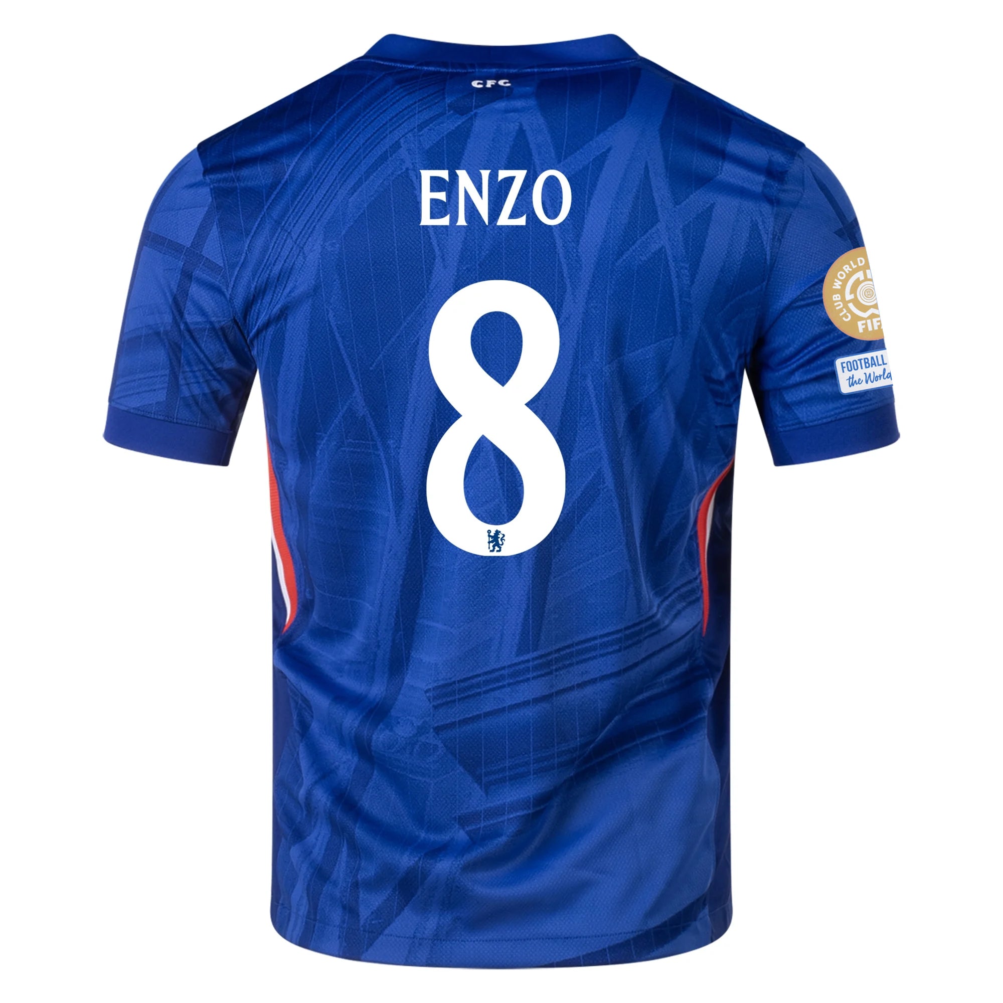 Nike Enzo Fernandez Chelsea Home Jersey w/ Club World Cup Champion Patches 25/26 (Rush Blue/White/Speed Red)