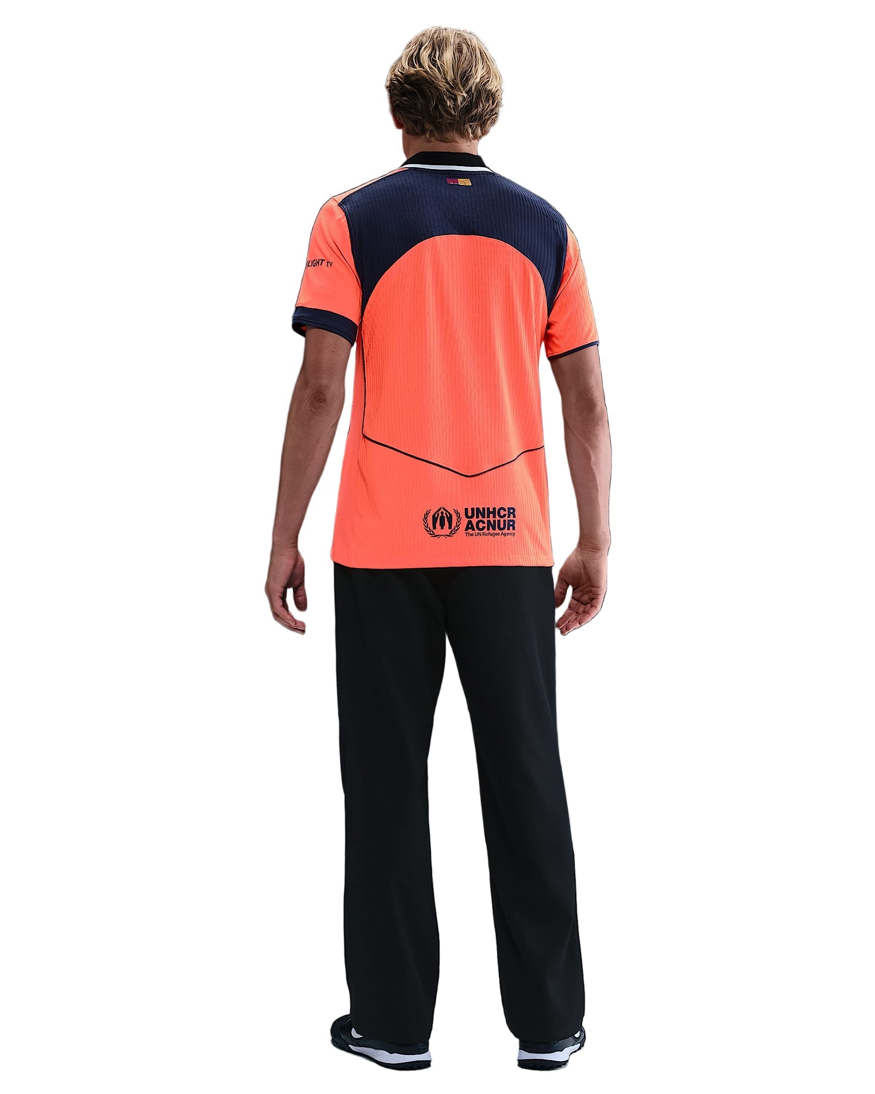 Nike Pedri FC Barcelona Third T90 Authentic Jersey 25/26 w/ Champions League Patches (Mango/Navy)
