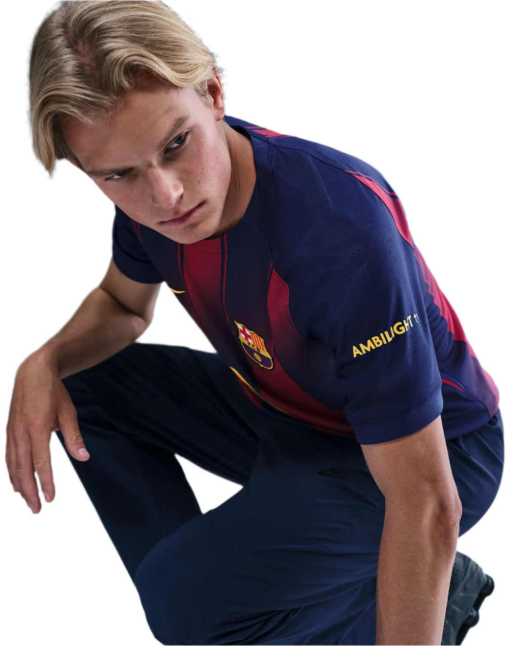 Nike Ferran FC Barcelona Home Jersey 25/26 w/ Champions League Patches (Deep Royal Blue/Midwest Gold)