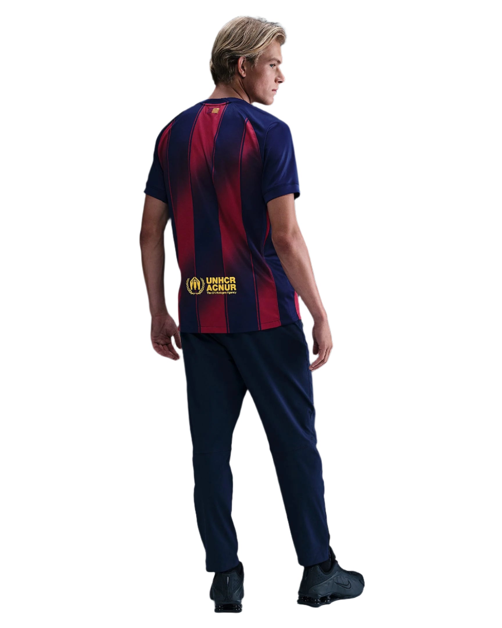Nike Kounde FC Barcelona Home Jersey 25/26 w/ Champions League Patches (Deep Royal Blue/Midwest Gold)