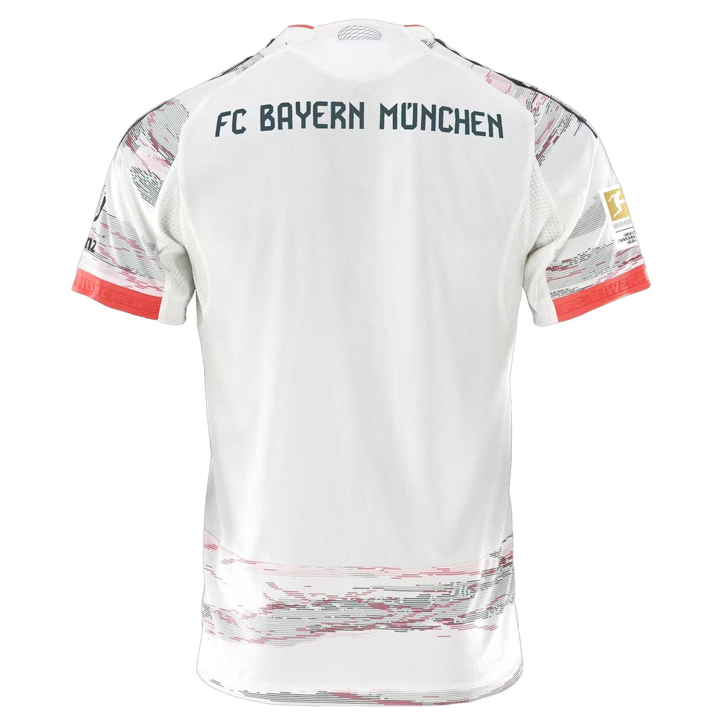 adidas Beckenbauer Authentic Away Jersey 25/26 w/ Sponsor + Meister Bundesliga Patch (White/Red)