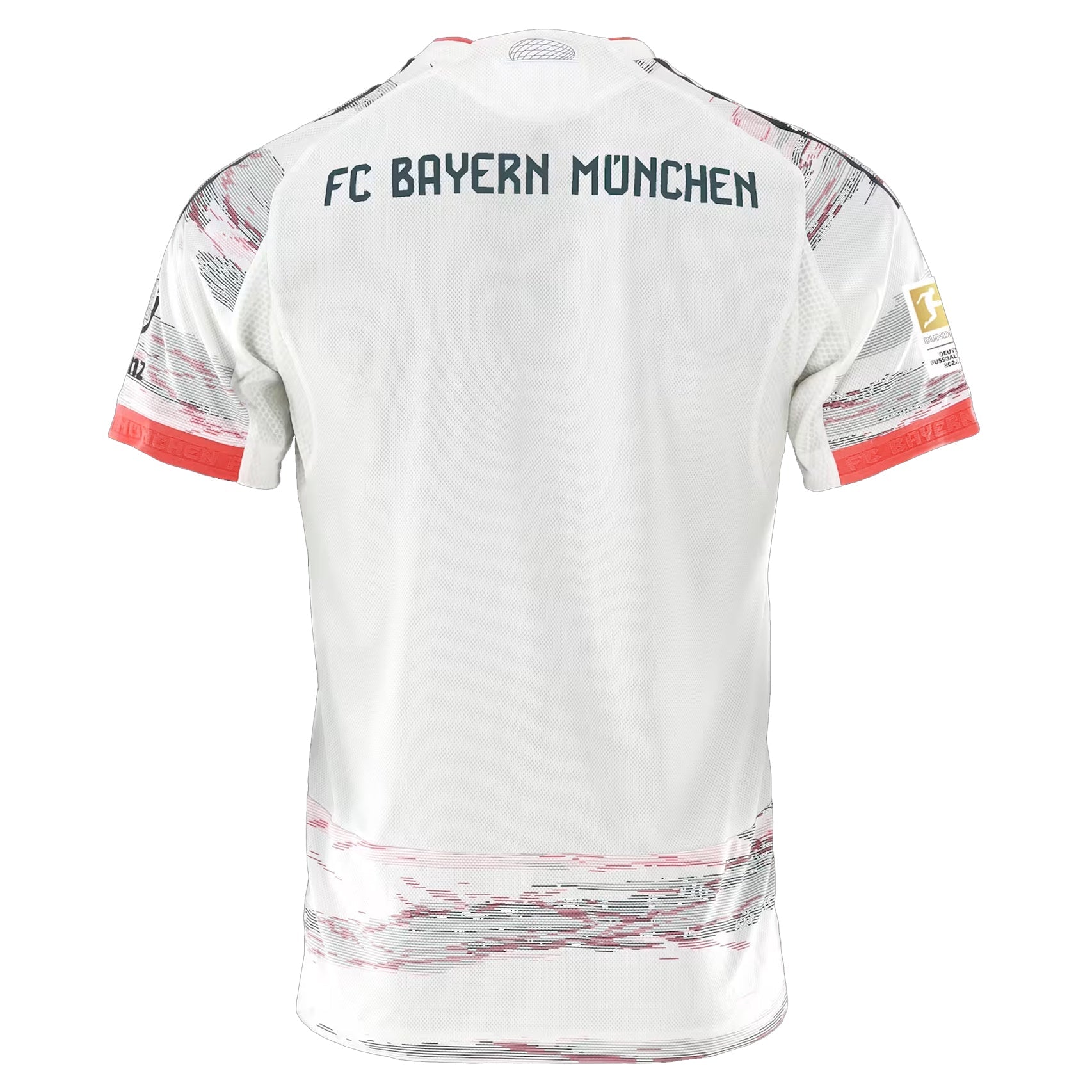 adidas Dier Authentic Away Jersey 25/26 w/ Sponsor + Meister Bundesliga Patch (White/Red)