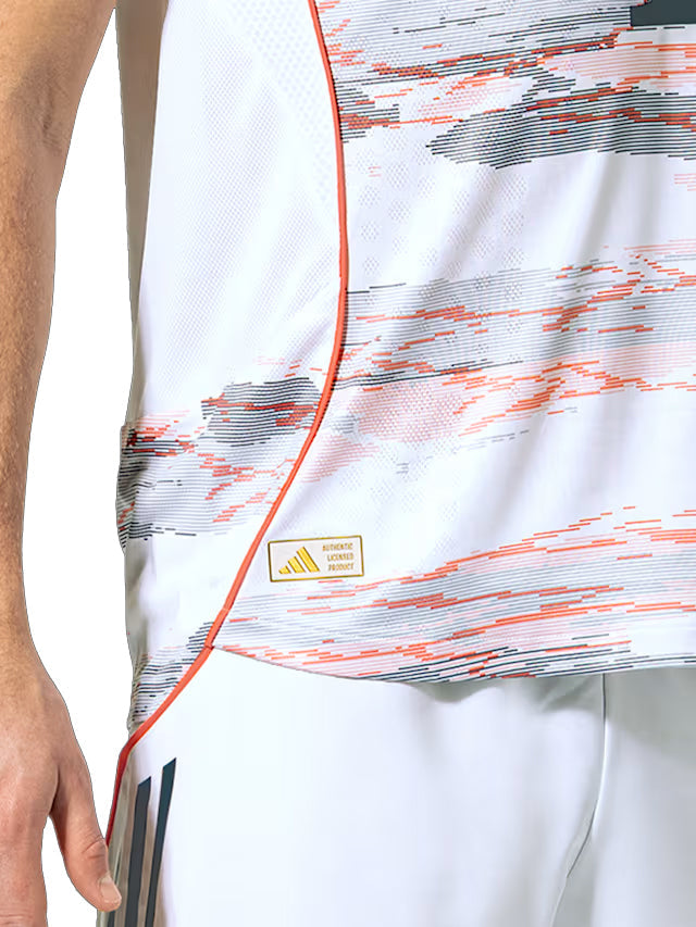 adidas Boey Authentic Away Jersey 25/26 w/ Sponsor + Meister Bundesliga Patch (White/Red)