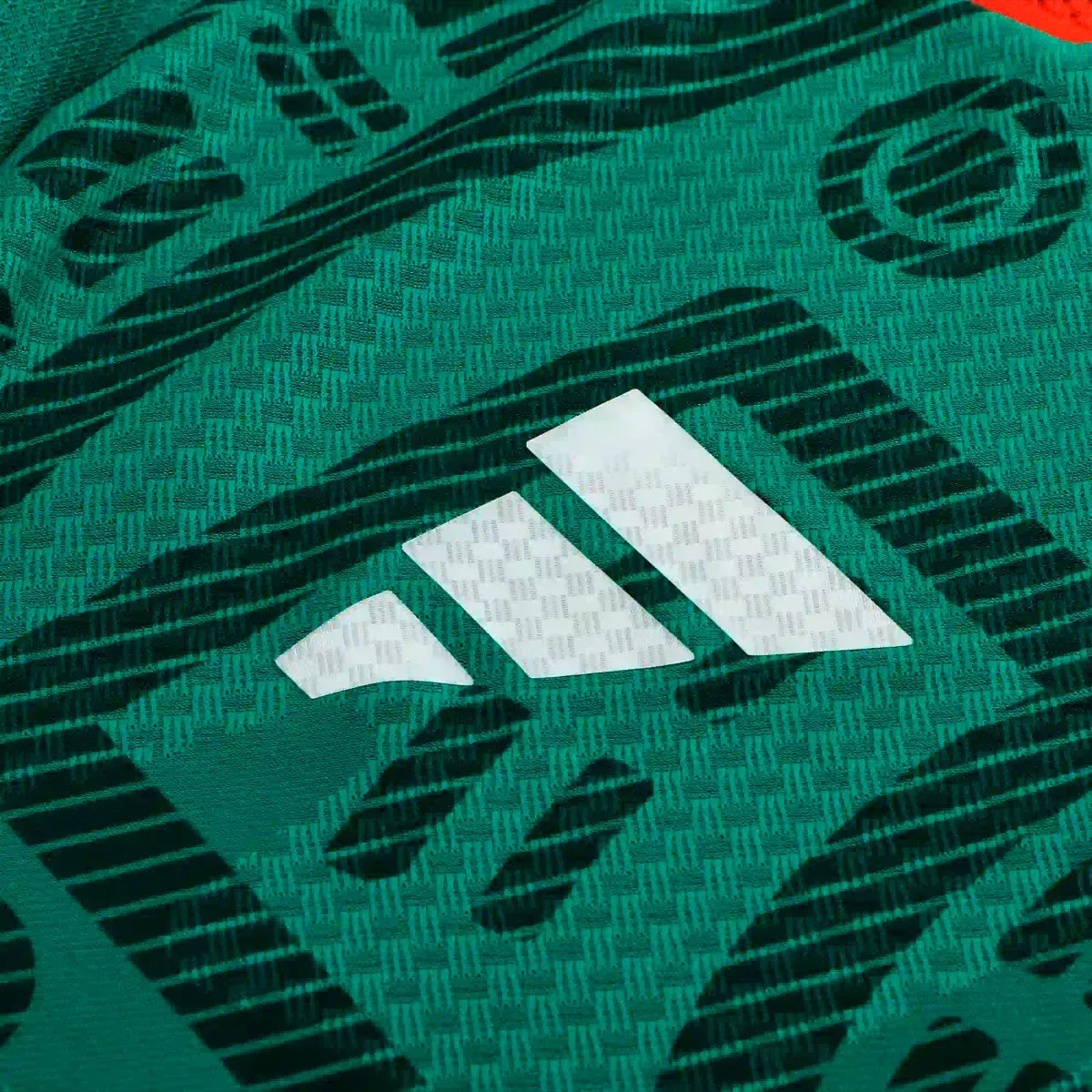 adidas Men's J. Cortizo Mexico Long-Sleeve Authentic Home Jersey 2026 (Bold Green)