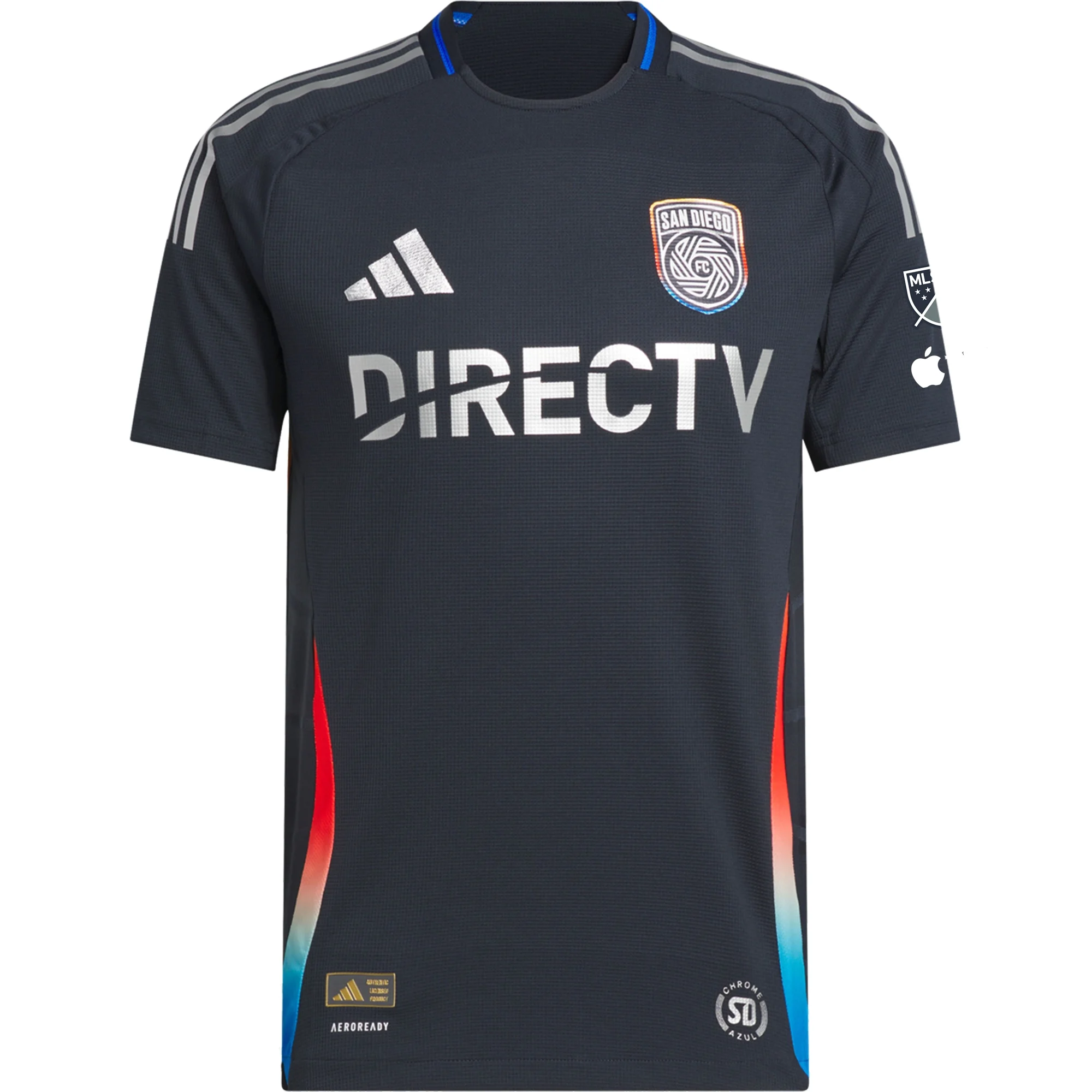 adidas Luca De La Torre San Diego FC Authentic Home Jersey w/ MLS + Apple TV Patches 25/26 (Night Navy)