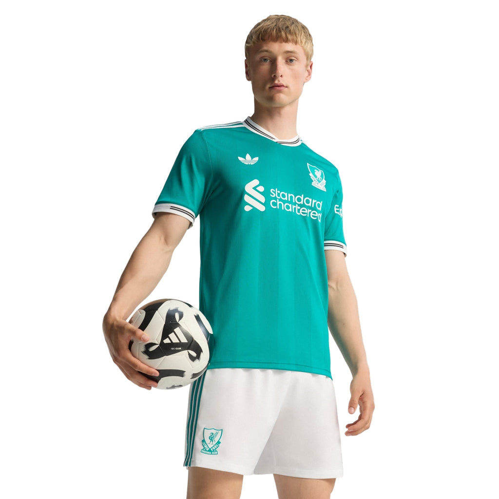 adidas Liverpool FC Authentic Third Jersey w/ Champions League Patches 25/26 (Sea Green)
