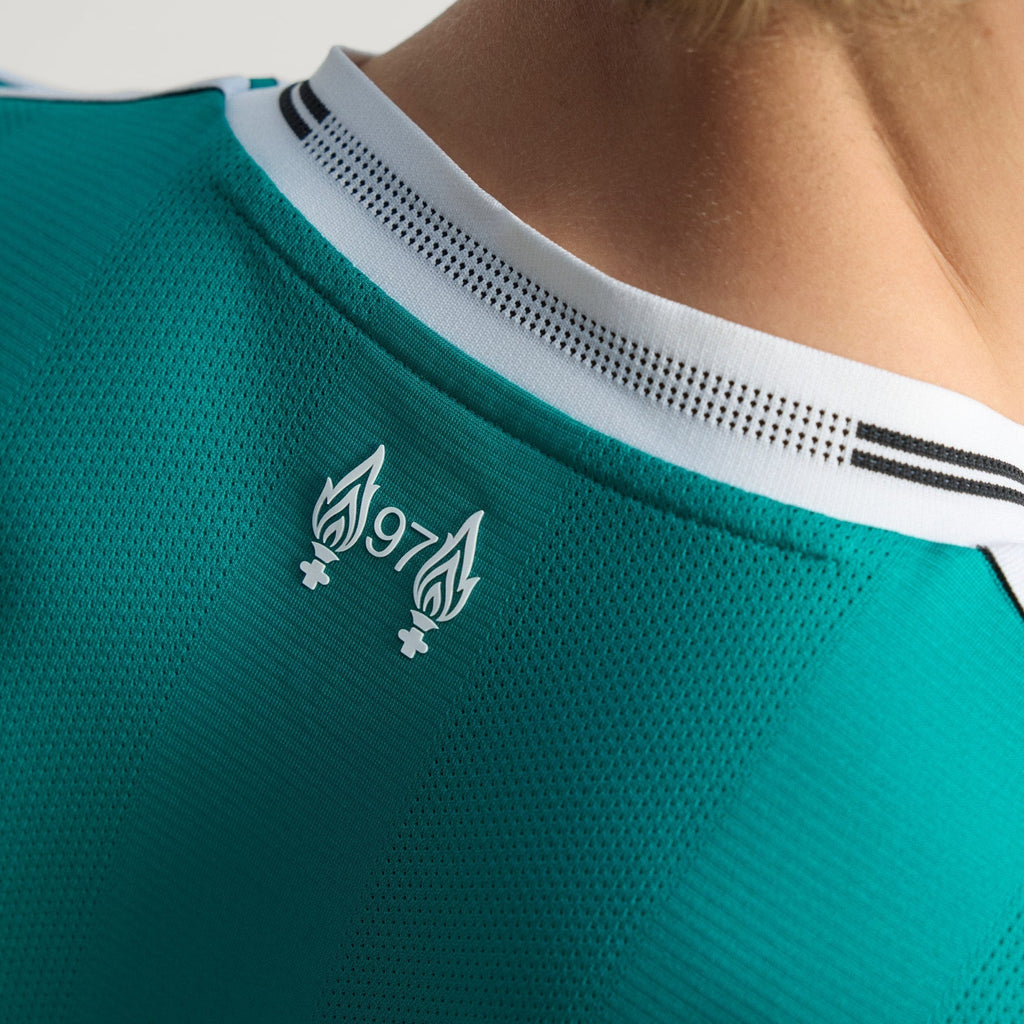 adidas Liverpool FC Authentic Cody Gakpo Third Jersey w/ EPL + No Room For Racism Patches 25/26 (Sea Green)