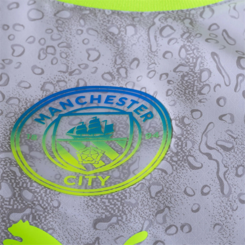 Puma Manchester City Authentic Doku Third Jersey w/ EPL + No Room For Racism 25/26 (Cool Weather/Pro Green)