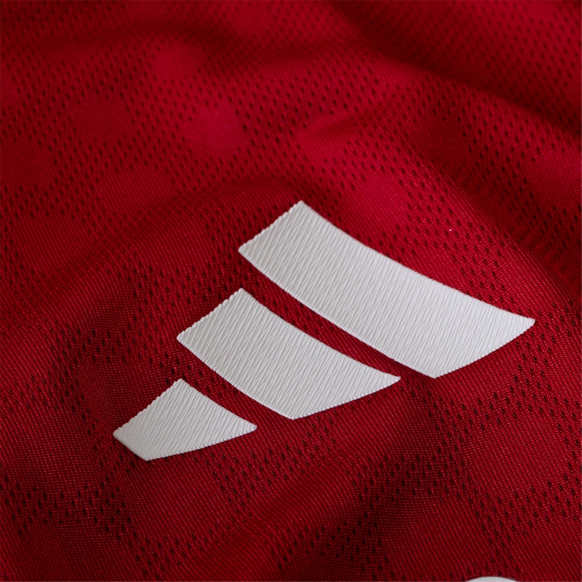 adidas Men's Liverpool FC Authentic Jones Home Jersey 25/26 w/ Champions League Patches (Strawberry Red)