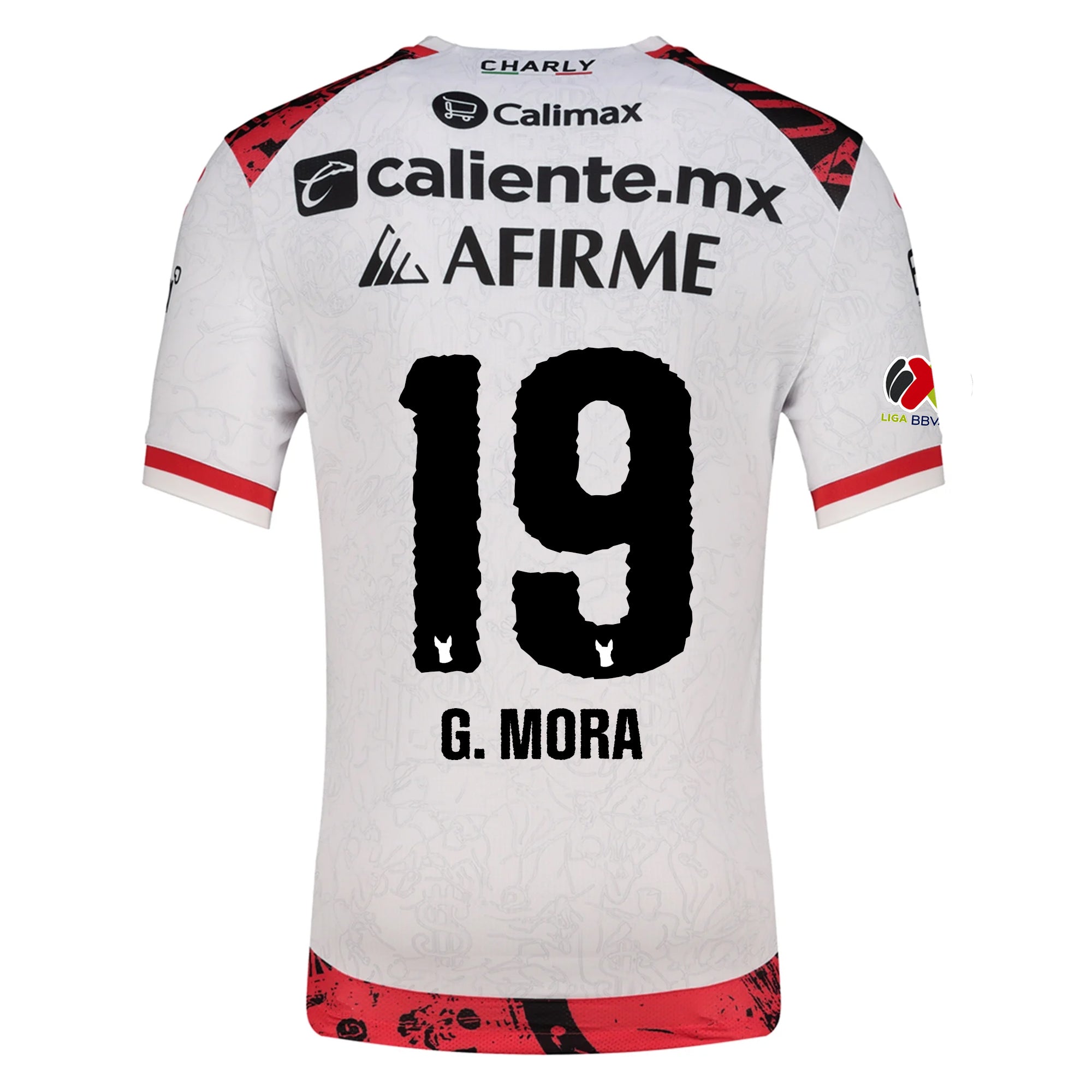 Charly Gilberto Mora Men's Xolos De Tijuana Away Jersey 25/26 w/ BBVA MX Patch (White)