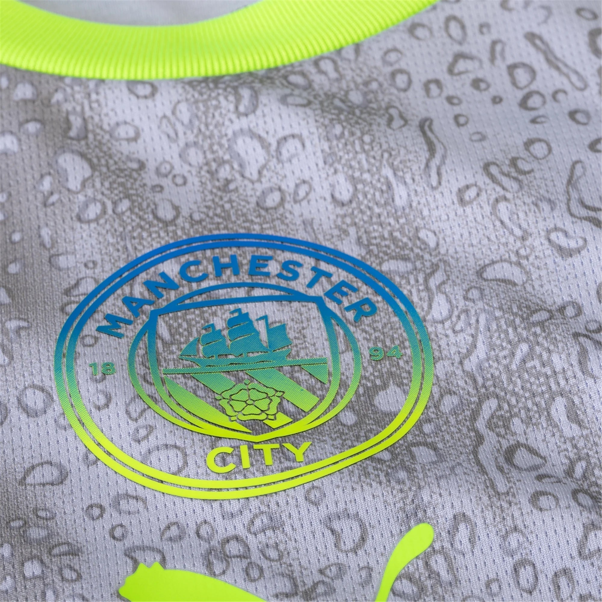 Puma Men's Manchester City Ait- nouri Third Jersey w/ EPL + No Room For Racism Patches 25/26 (Cool Weather/Pro Green)