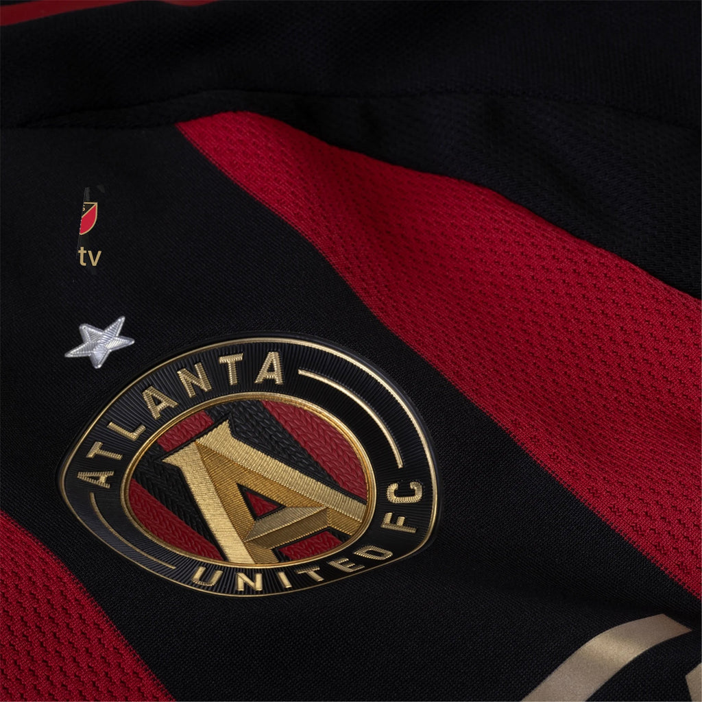 adidas Jayden Hibbert Atlanta United Authentic Home Jersey w/ MLS Patches 25/26 (Red/Black)