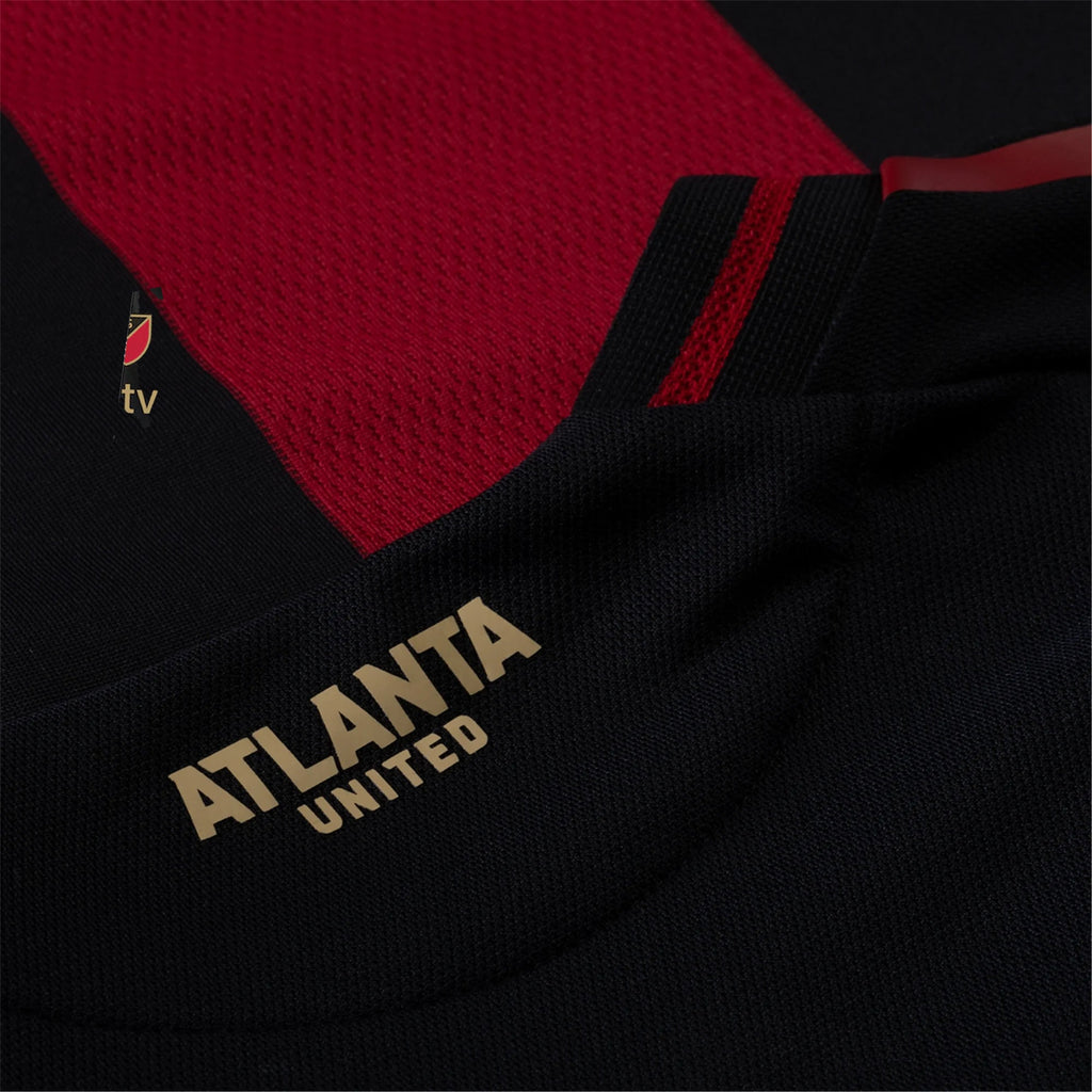 adidas Dominik Chong Qui Atlanta United Authentic Home Jersey w/ MLS Patches 25/26 (Red/Black)