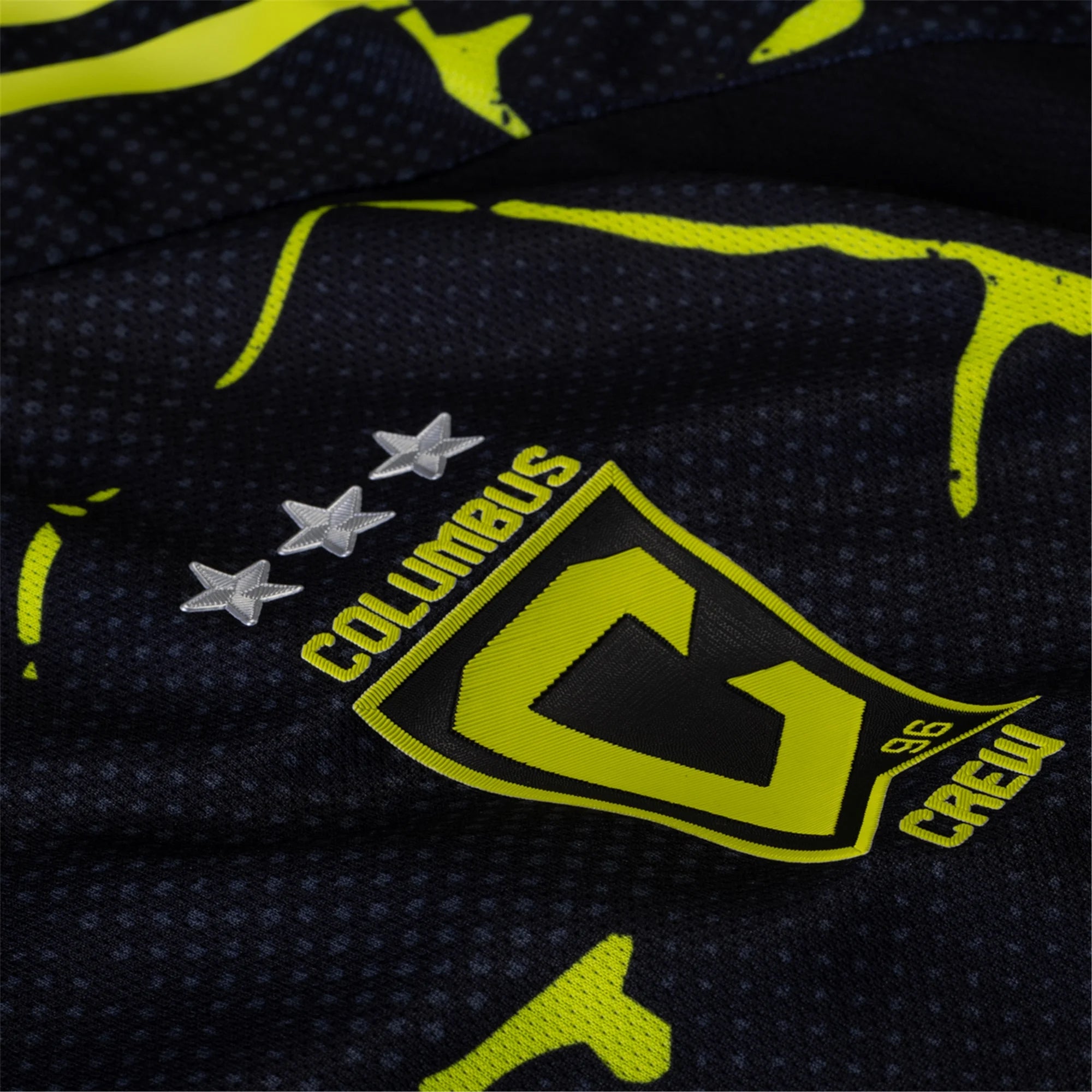adidas Dylan Chambost Columbus Crew Authentic Away Jersey w/ MLS Patches 25/26 (Black/Yellow)