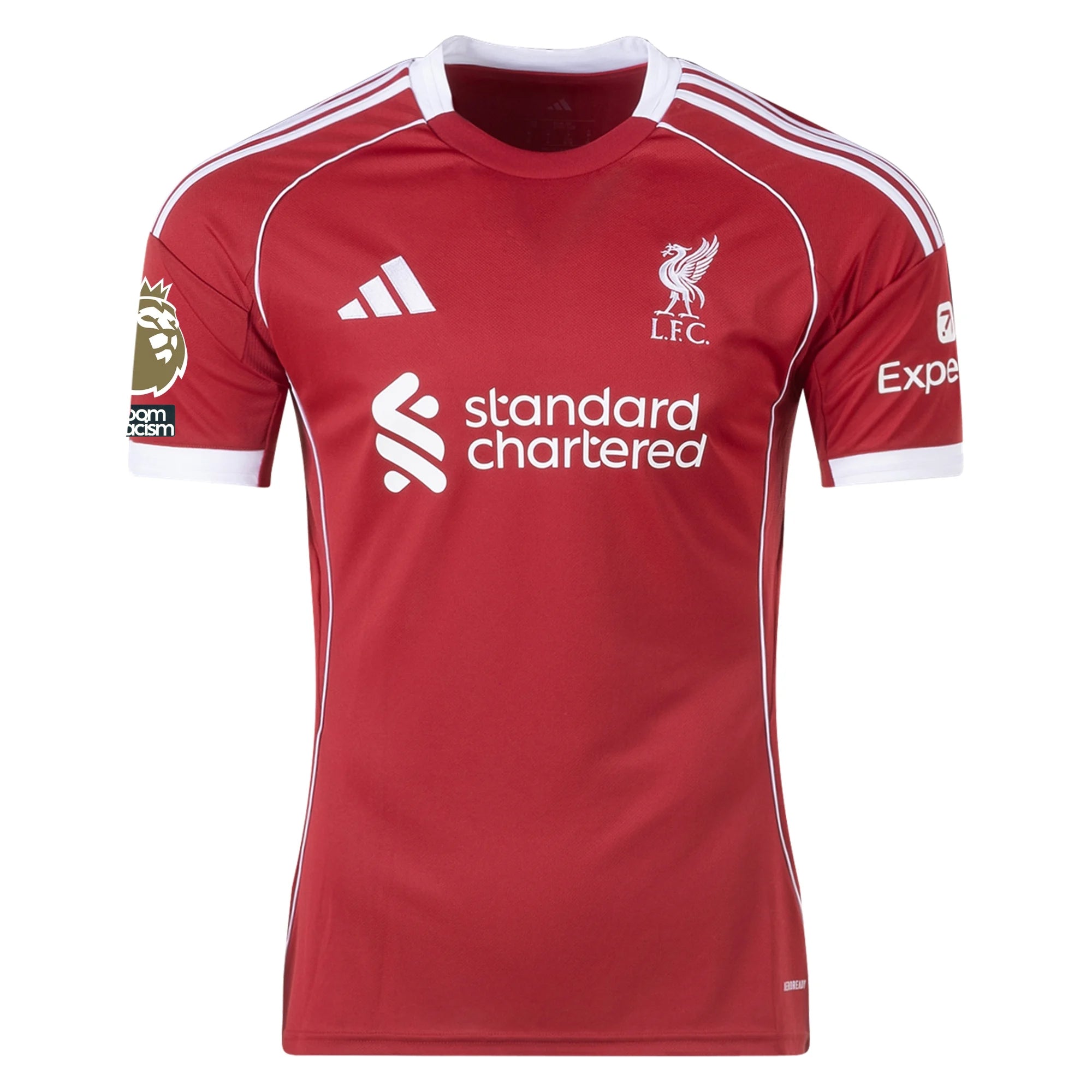 adidas Frimpong Men's Liverpool Home Jersey 25/26 w/ NRFR + EPL Champions Patch (Strawberry Red)