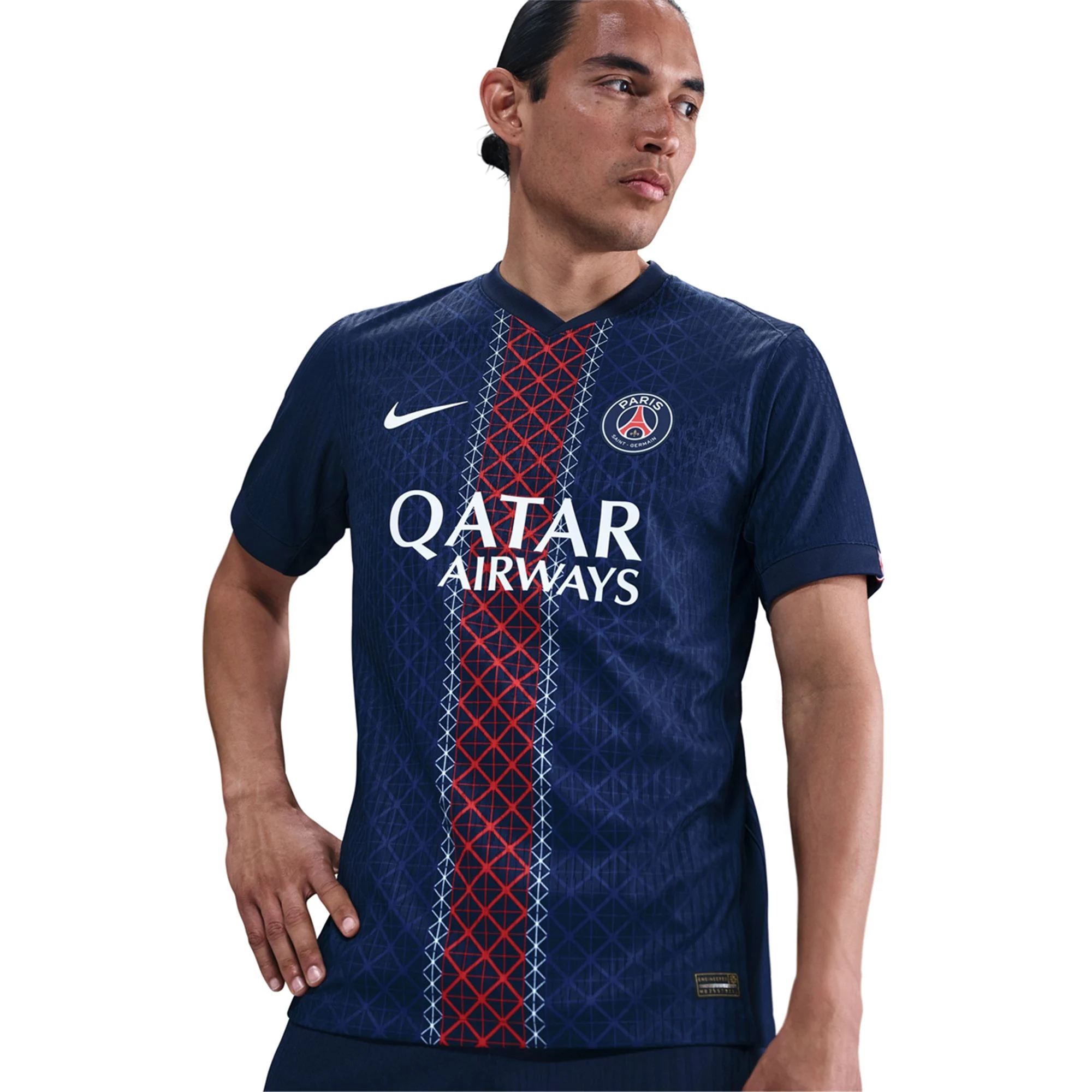 Nike Men's Fabian Paris Saint-Germain Authentic Home Jersey 25/26 w/ Champions League Patches (Navy)