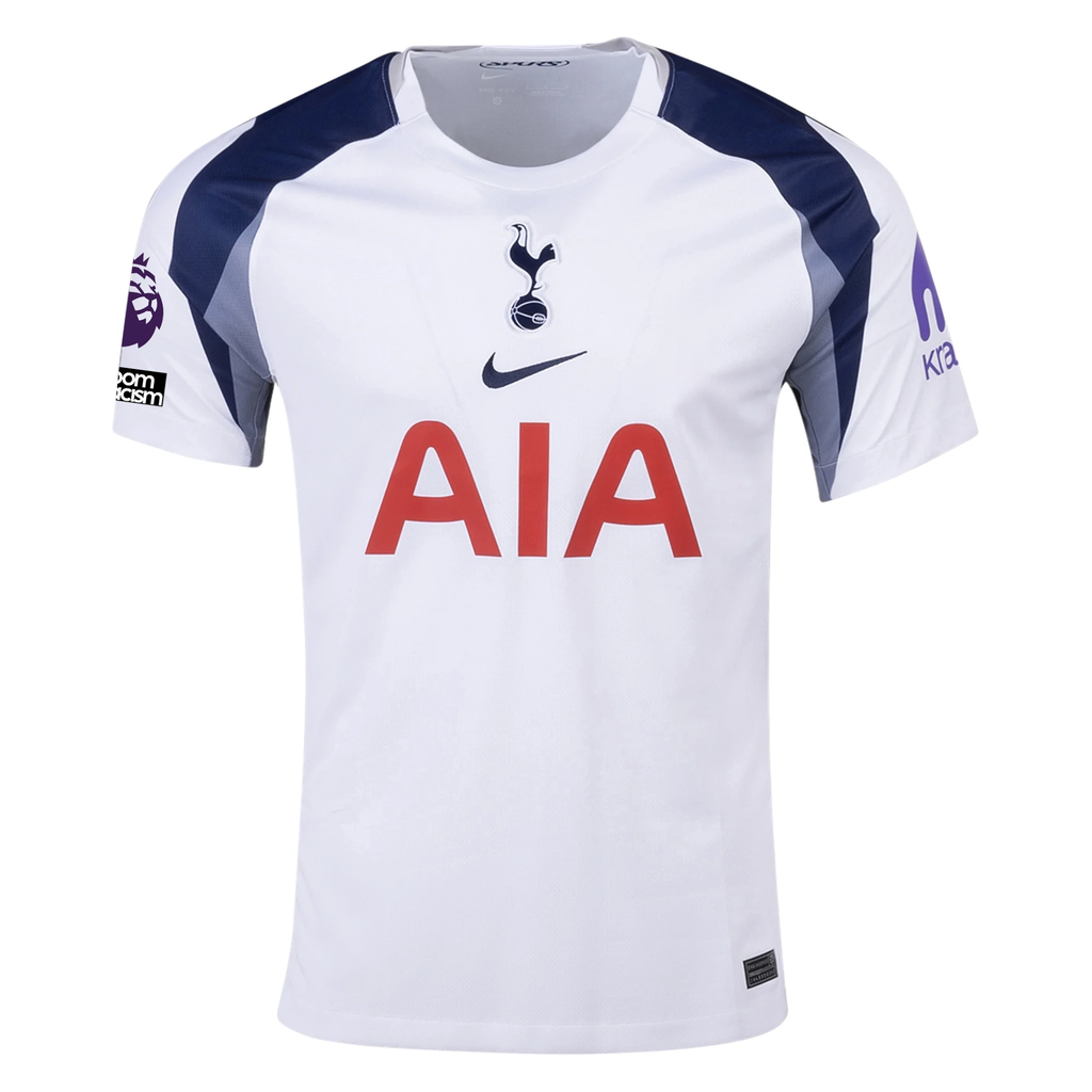 Nike Davies Tottenham Hotspurs Home Jersey w/ EPL + No Room For Racism Patch 25/26 (White/Iron/Binary Blue)