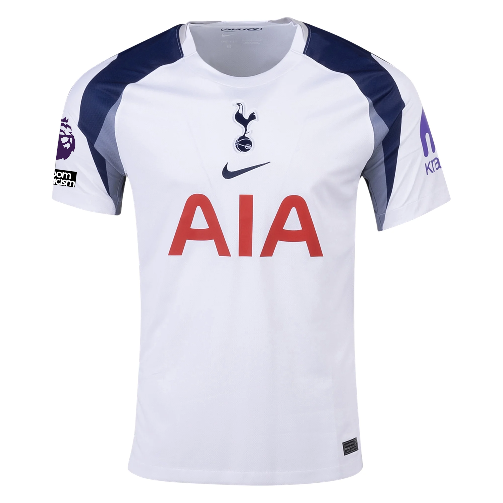 Nike Davies Tottenham Hotspurs Home Jersey w/ EPL + No Room For Racism Patch 25/26 (White/Iron/Binary Blue)