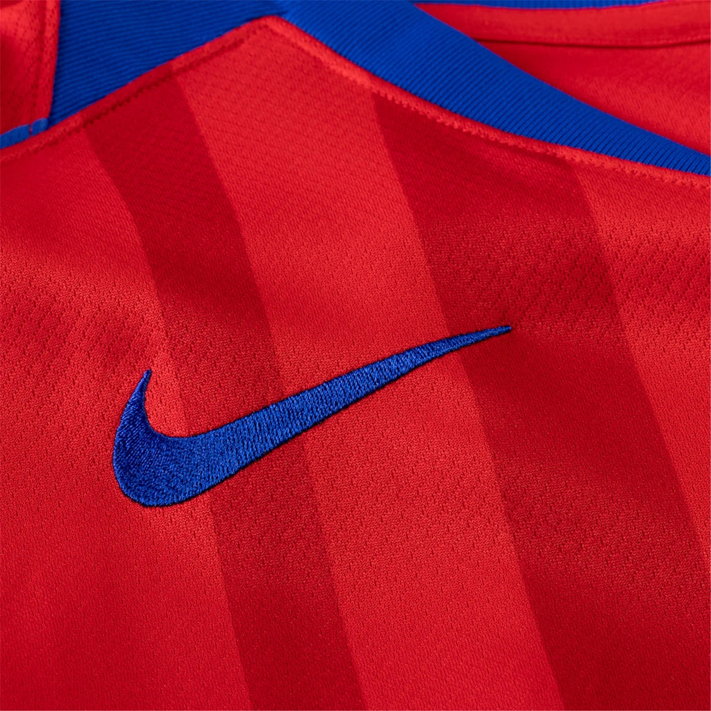 Nike Men's Paris Saint-Germain Authentic João Neves Third Jersey w/ Champions League Patches 25/26 (Sport Red/Hyper Royal)
