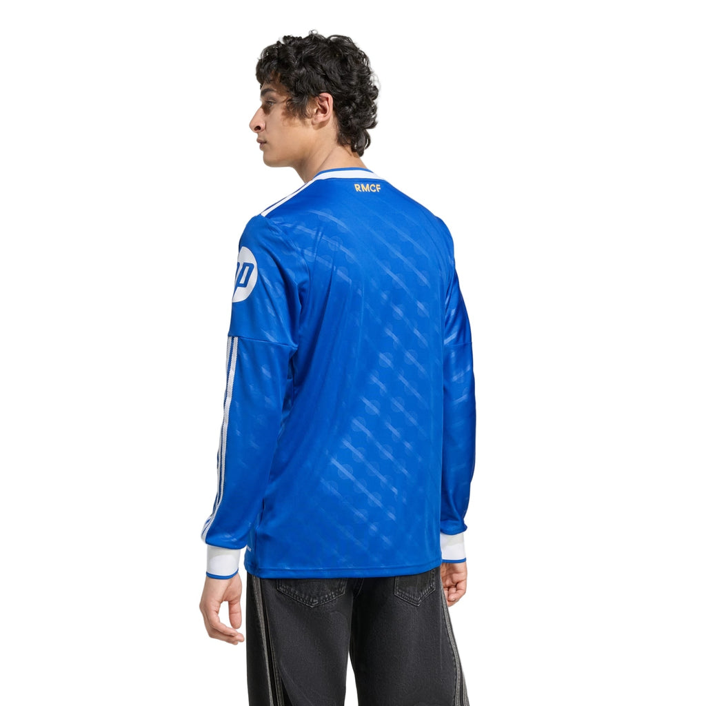 adidas Men's Real Madrid Long Sleeve Third Jersey 25/26 (Blue/White)