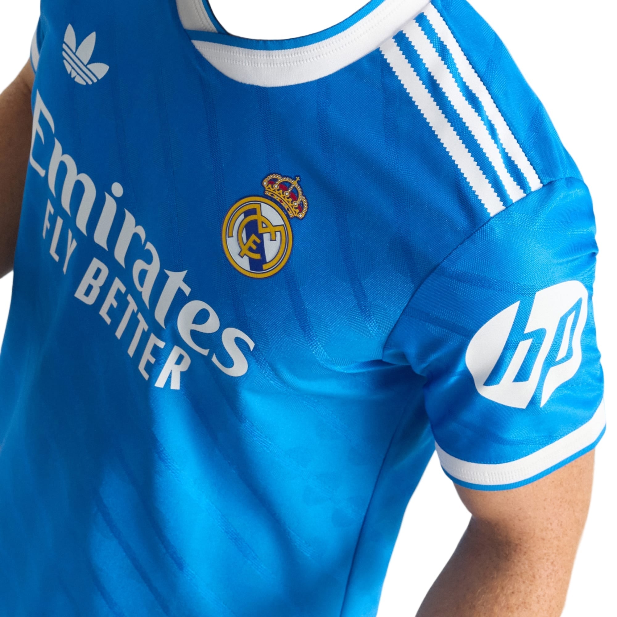 adidas Men's F. Mendy Real Madrid 25/26 Authentic Third Jersey w/ Champions League Patches (Blue)