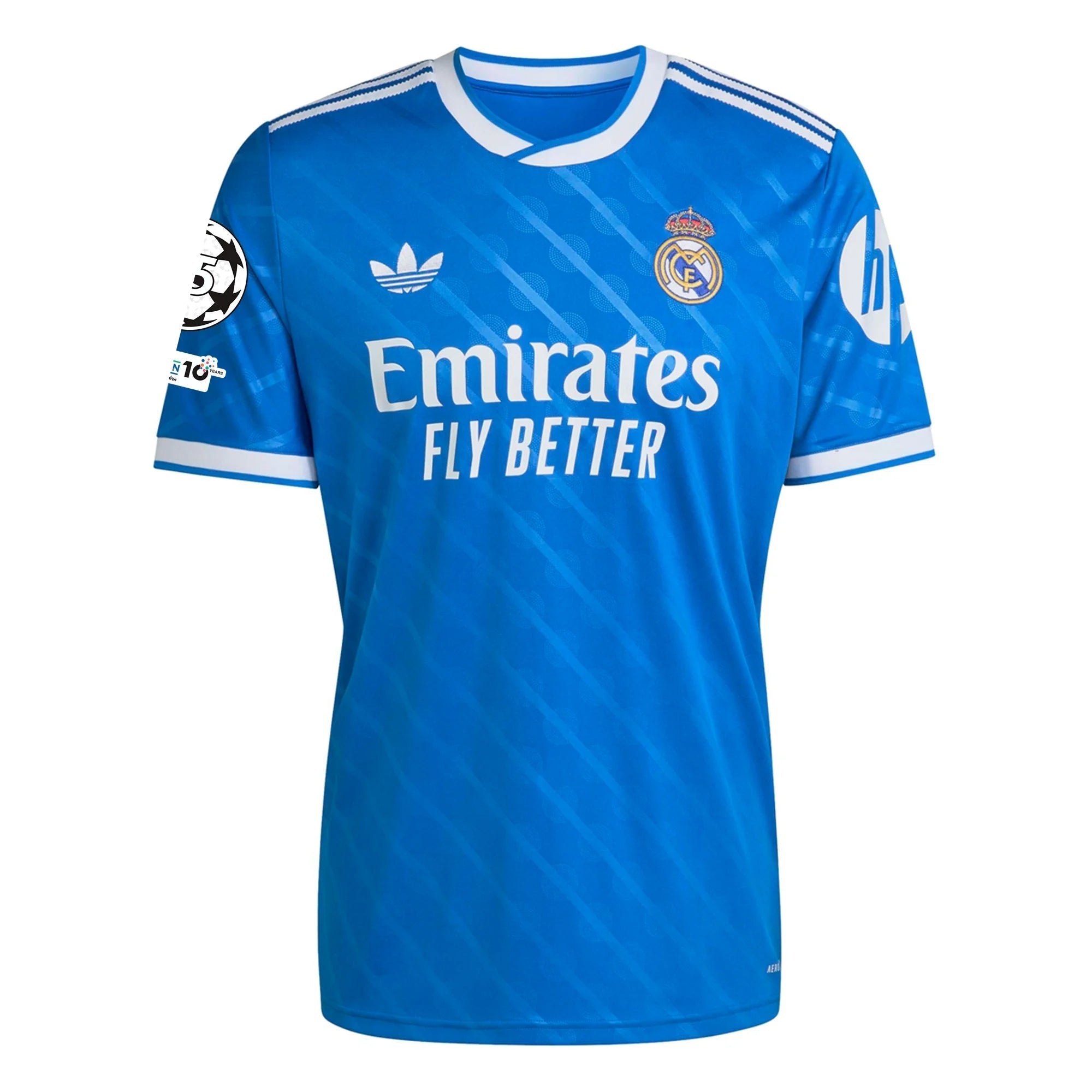 adidas Trent Alexander-Arnold Men's Real Madrid Third Jersey 25/26 w/ Champions League Patches (Blue/White)