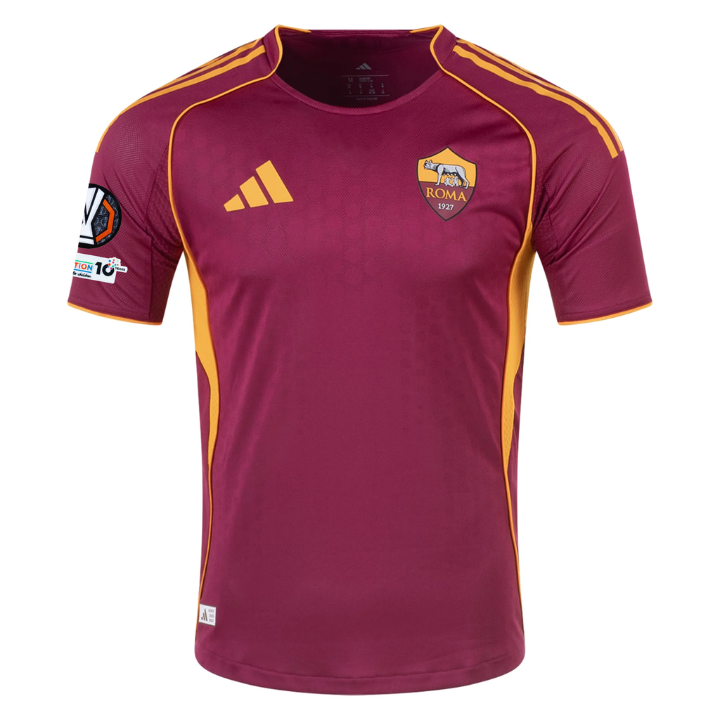 adidas Roma Authentic Gianluca Mancini Home Jersey w/ Europa League Patches 25/26 (Burgundy)