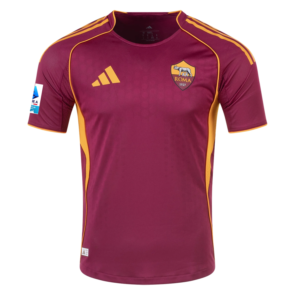 adidas Roma Authentic Gianluca Mancini Home Jersey w/ Serie A Patch 25/26 (Burgundy)