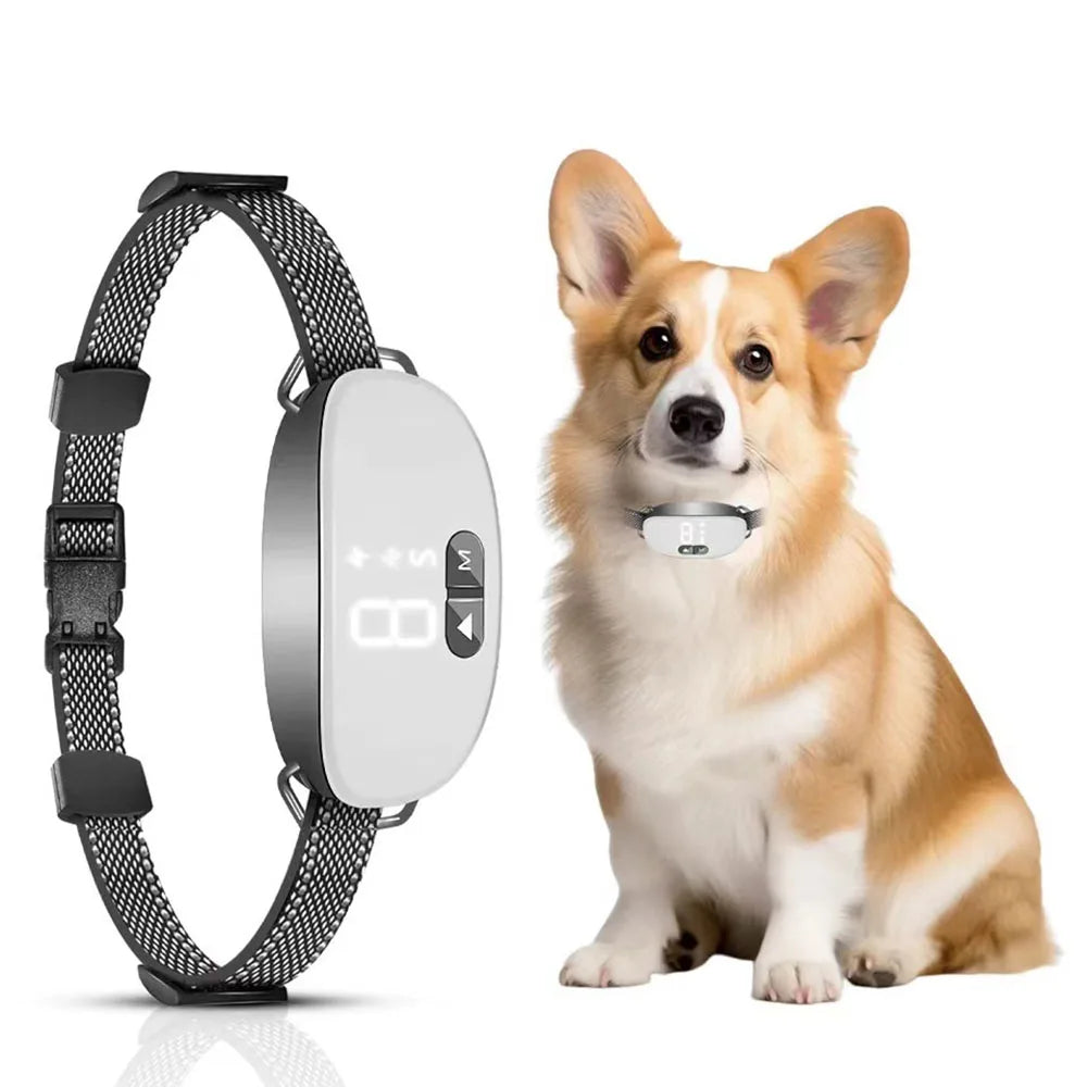 Electric Smart Dog Training Collar Anti-barking Collar Automatic Anti Bark Dog Collar USB Rechargeable Dog Trainer Shock Beep