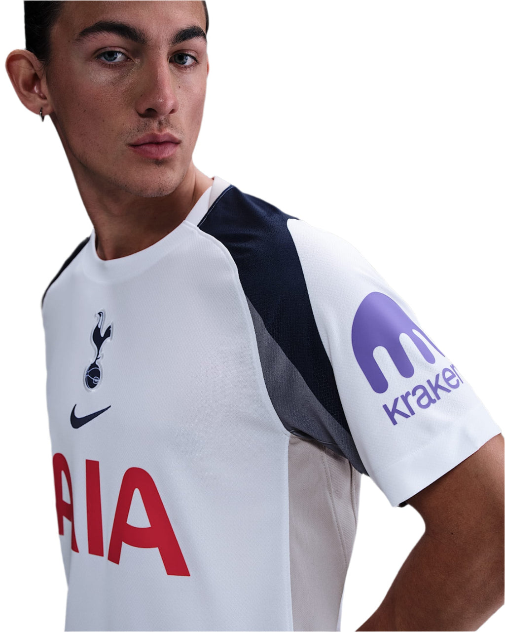 Nike Johnson Tottenham Hotspurs Home Jersey w/ EPL + No Room For Racism Patch 25/26 (White/Iron/Binary Blue)