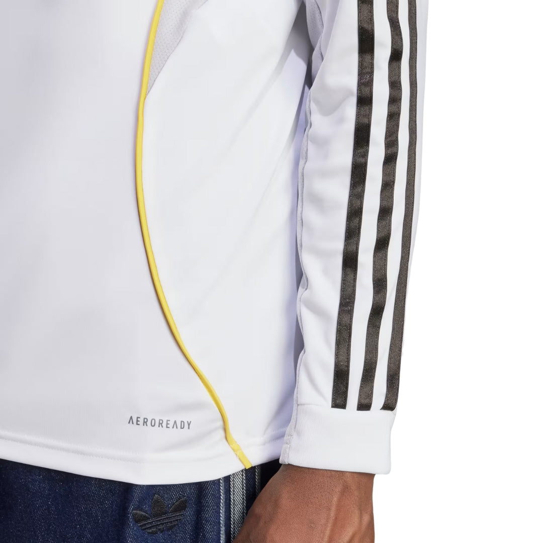 adidas Real Madrid Federico Valverde Long Sleeve Home Jersey w/ Champions League Patches 25/26 (White)