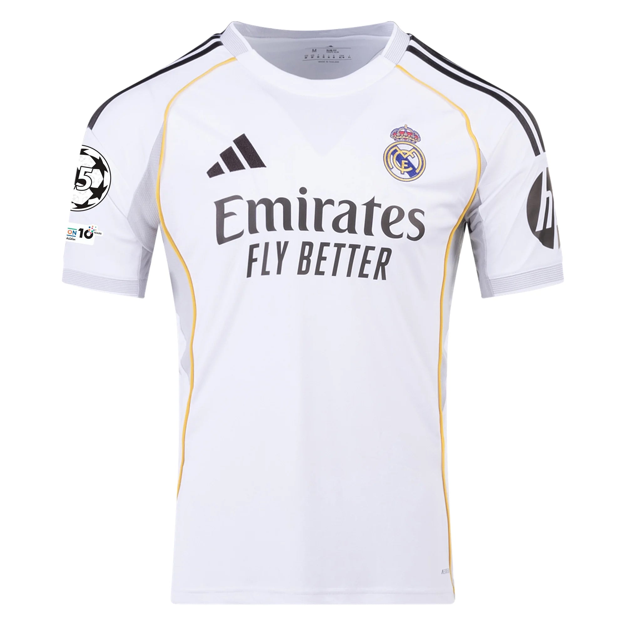adidas Brahim Díaz Real Madrid 25/26 Home Jersey w/ Champions League Patches (White)