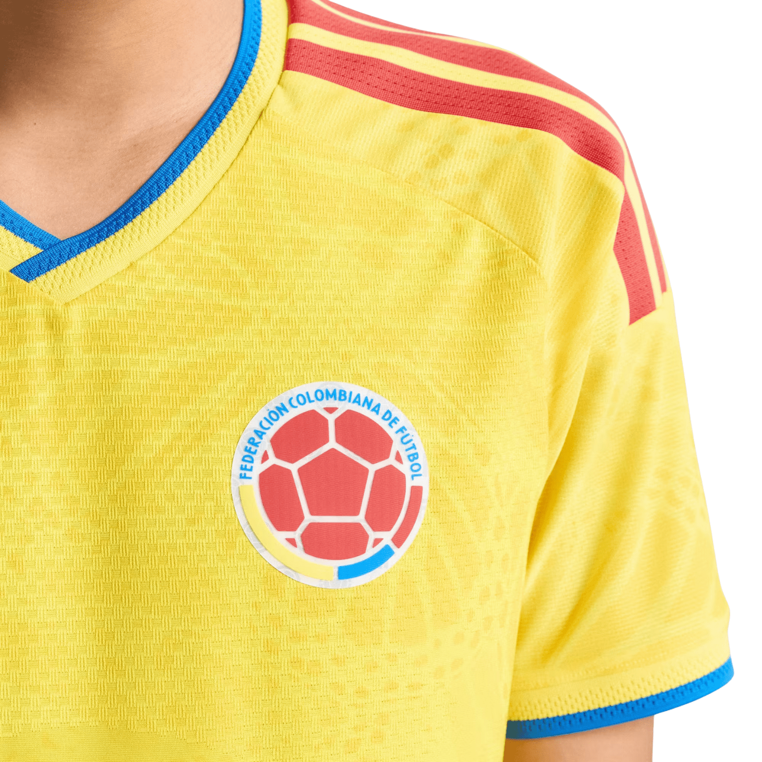 adidas Men's Quintero Colombia 2026 Authentic Home Jersey (Impact Yellow)