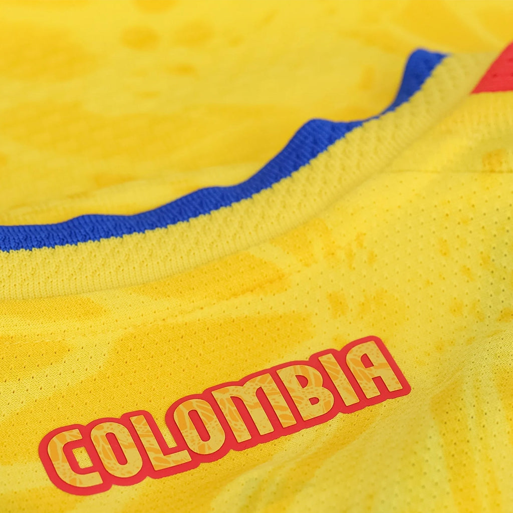 adidas Men's Mojica Colombia 2026 Authentic Home Jersey (Impact Yellow)