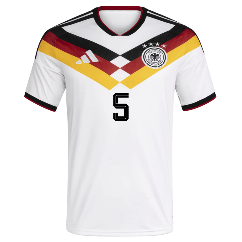 adidas Men's Pavlovic Germany Home World Cup Jersey 2026 (White/Black)