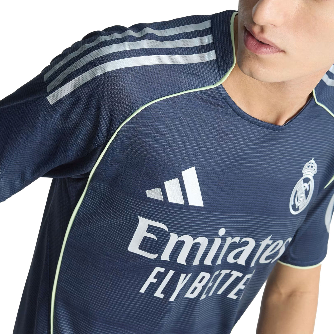 adidas Dean Huijsen Real Madrid Authentic Away Jersey 25/26 w/ Champions League Patches (Legend Ink