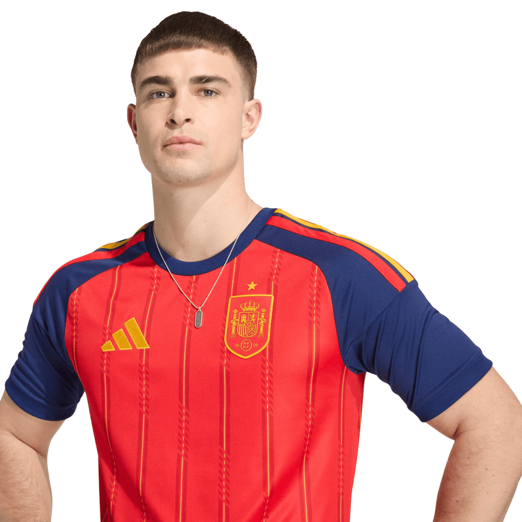 adidas Men's Yeremy Spain World Cup Home Jersey 2026 (Vivid Red)