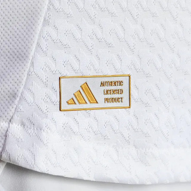 adidas E. Militão Real Madrid Authentic Home Jersey w/ La Liga Patches 24/25 (White/Black)
