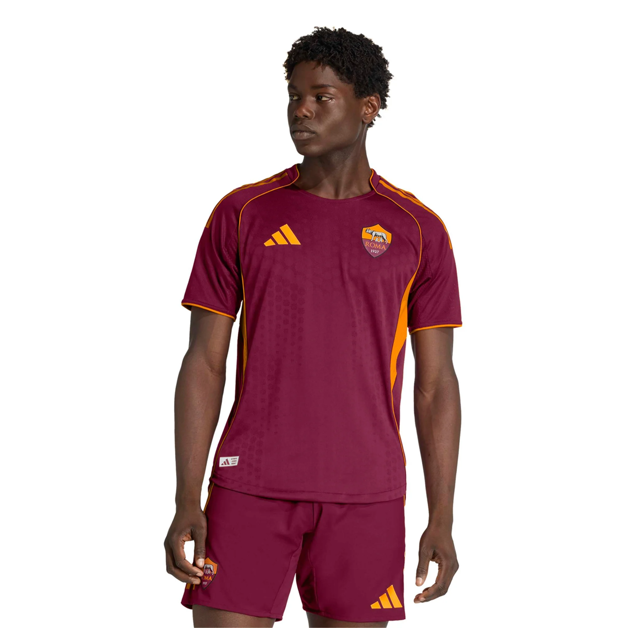 adidas Roma Authentic Manu Koné Home Jersey w/ Europa League Patches 25/26 (Burgundy)